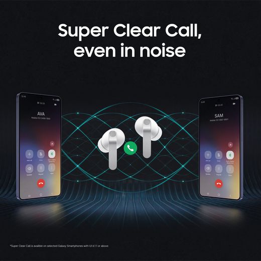 Samsung Galaxy Buds4 Pro Headphones - White- Annotation - Super clear shot